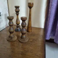 ۴عدد شمعدان چوب روس باهم