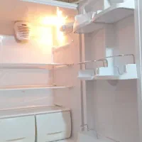 یخچال فریزر امرسان نقره ای درب شیشه ای  سالم