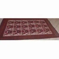 دو قطعه قالی دست بافت  باپشم ورنگ طبیعی