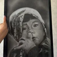 طراحی نقاشی سیاه قلم|تابلو، نقاشی، عکس|شیراز, تاچارا|دیوار