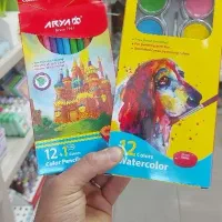 پک مداد رنگی و آبرنگ