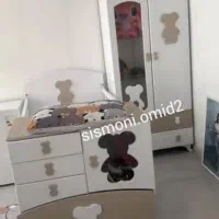 سیسمونی تخت نوزاد و نوجوان نو تمام چوب