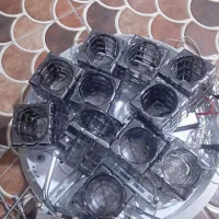 دو عدد لوستر  کریستالی یکی ۱۱ شاخه یکی چهار شاخه