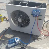 کولر سازی نصب و گاز گیری کولر پنجره ای دوتیکه