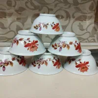 کاسه آبگوشت خوری گل حنایی قدیمی