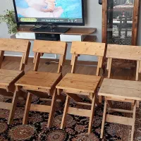 ۴ عدد صندلی تاشو چوبی شرکتی