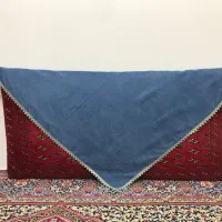 رو میزی و پشتی سرمه دوزی شده|پرده، رانر، رومیزی|قم, بلوار امین و ساحلی|دیوار