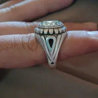 انگشتر نقره، الماس موزانایت،و فیروزه نیشابور|جواهرات|هشتگرد, تهران دشت|دیوار