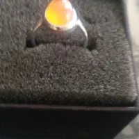 انگشتر نقره زنانه با نگین عقیق