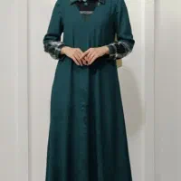 مانتو عبایی زنانه مزونی مخمل کبریتی ترند