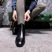 نیم بوت چرم خارجی مردانه(30%تخفیف یلدا و روز مرد)