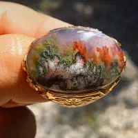 انگشتر  فیروزه   شجر   عقیق