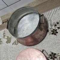 دیگ مسی وابکش وکفگیر مسی