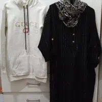 مانتو کفتان مشکی روسری هودی شومیز کت مجلسی شلوار