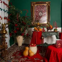 آتلیه کودک بارداری مراسم (عکاسی تم یلدا کریسمس)