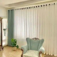 فروش و دوخت و نصب انواع پرده با کمترین قیمت|پرده، رانر، رومیزی|قم, باجک یک|دیوار