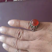 انگشتر نقره سنگ عقیق سلمانی
