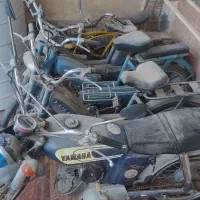 موتور گازی و موتور یاماها ۱۰۰ و دوچرخه قدیمی