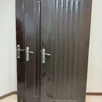 شش عدد درب چوبی با قفل و دستگیره سینک هود آهن ضایع