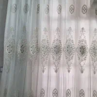 فروش پرده حریر قلاب دوزی همراه با کتیبه