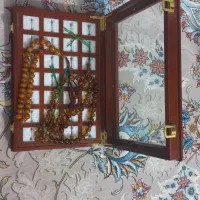 جعبه چوبی ویترینی انگشتر و تسبیح