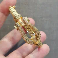 دستبند امگا طلای 18 عیار کم اجرت