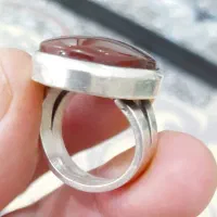 انگشترعقیق یمنی دست ساز نفره عیار بالا