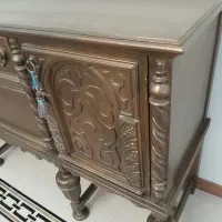 کنسول کف طرح فرانسه آنتیک + شمعدان قاب دکور پتینه|بوفه، ویترین، کنسول|لواسان, |دیوار