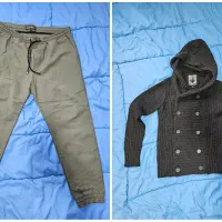 ژاکت دکمه داربافت درشت برشکا+جاگر کتان جک اند جونز