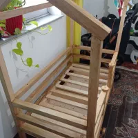 تخت خواب کلبه ای|تخت و سرویس خواب|سیاهکل, |دیوار