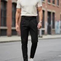 شلوار مازراتی کمر انگلیسی (مشکی کرمی نسکافه ای)