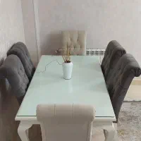 میزناهارخوری ۶نفره ودوعددمبل تکی فروش فوری|مبلمان خانگی و میز عسلی|گرگان, |دیوار