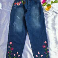 شلوار جین گلدوزی