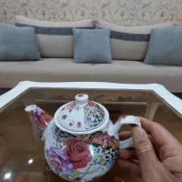 قوری قوری چینی گل قرمز قوری گل قرمز