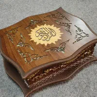 قرآن با جعبه تزئینی مناسب هدیه، جهیزیه، عقد