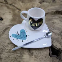 ماگ کادویی طلا کوب لیوان تک جعبه رنگی ماگ دمنوش|ظروف سرو و پذیرایی|کرمانشاه, |دیوار