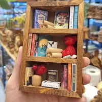 کتابخانه دکوری چوبی|کتابخانه، شلف، قفسه‌های دیواری|تهران, بوستان بعثت (باغ آذری)|دیوار