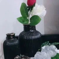گلدان مراکشی کوچیک وبزرگ و جاعودی گل رز