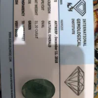 زمرد بزرگ‌زامبیا با شناسنامه