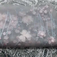 پارچه تور گل برجسته