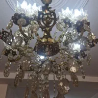 لوستر برنجی ۵ شاخه اصل و تمیز