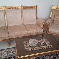مبلمان ۹ نفره چوب گردو اصل|مبلمان خانگی و میز عسلی|تهران, شهرک تختی|دیوار