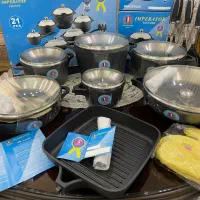 سرویس قابلمه چدن ۲۱پارچه اکبند فرانسوی|ظروف پخت‌وپز|رباط‌کریم, رباط‌کریم|دیوار