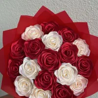 دسته گل روبانی