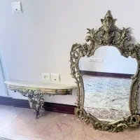 آینه برنز با پایه دیواری