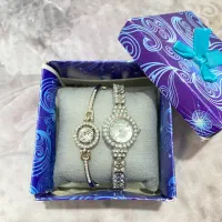 ست ساعت دستبند فول نگین