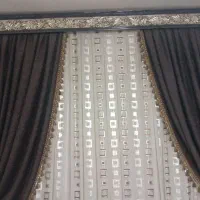 پرده و شال به همراه قاب پرده و آستر|پرده، رانر، رومیزی|ساوه, |دیوار