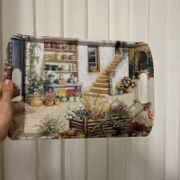 سینی قاشق چنگال شیرینی خوری قندان بلور پیرکس