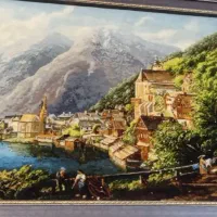 تابلو فرش دستباف تبریز طرح ونیز ایتالیا