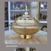 قندان برنز طرح طاووس ساخت هندوستان|صنایع دستی و سایر لوازم تزئینی|اردبیل, |دیوار